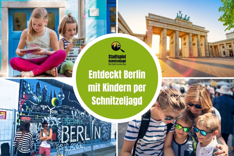 Berlín: búsqueda del tesoro para las clases de la escuela y las familiascuadro de búsqueda de objetos con el envío de Berlín en Alemania
