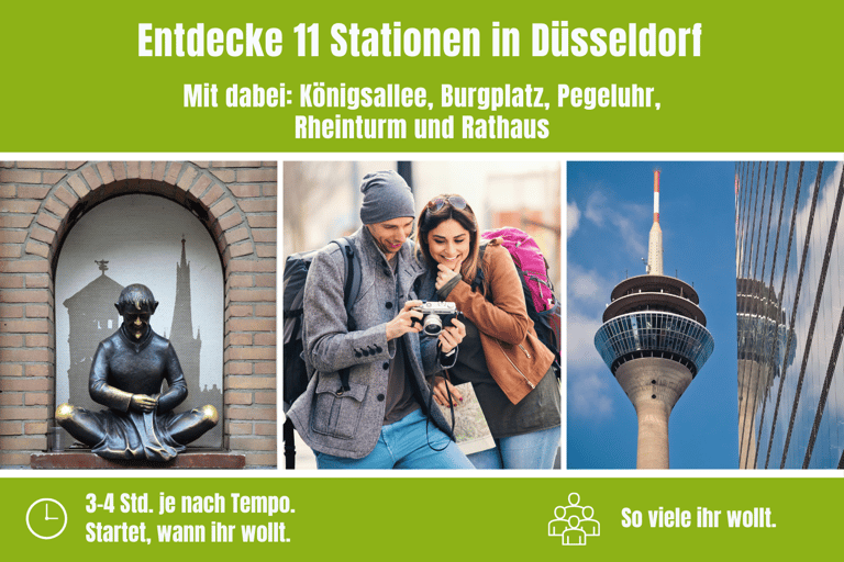 Düsseldorf: Scavenger Hunt Self-Guided TourFrakt inom Tyskland