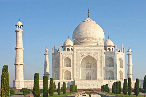 From Delhi: Taj Mahal Private Guided Tour with Round-TripTour with Car, Driver, Guide, Meals and Monuments Entry Fees