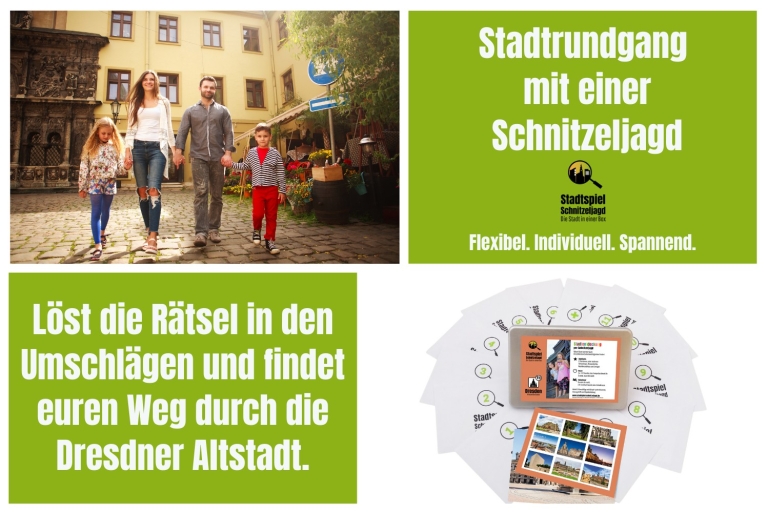 Dresden: Old Town Scavenger Hunt for Kids (in German) Dresden: Scavenger Hunt Box - Shipping within Germany