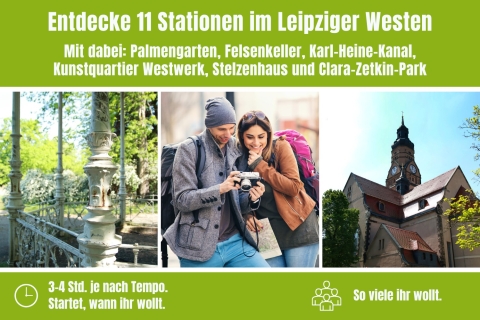 Leipzig: Emocionante juego de pistas al oeste de la ciudadLeipzig: Caja de búsqueda del tesoro con envío dentro de Alemania