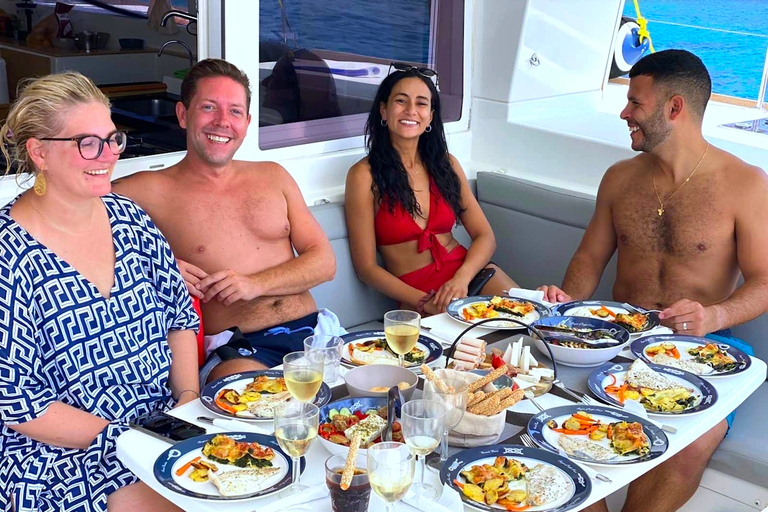 Héraklion: croisière en catamaran en fin d'après-midi vers Dia et dîner