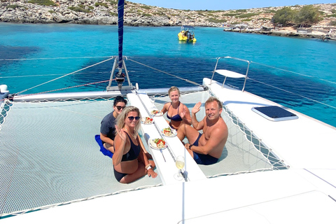 Héraklion: croisière en catamaran en fin d'après-midi vers Dia et dîner