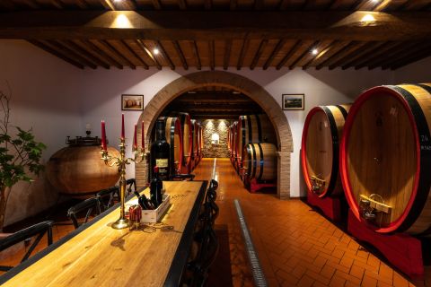 Montalcino: Private Kellertour, Weinverkostung & Aperitifs