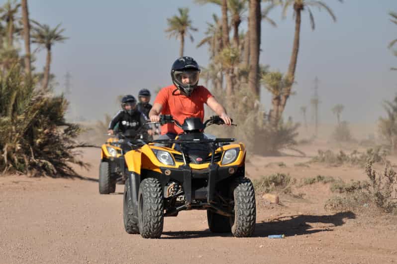 Marrakech : Excursion en quad dans l'oasis de palmiers et le désert de Jbilat, avec thé - quad
