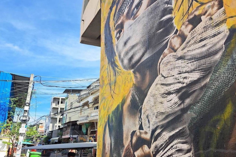 Sztuka uliczna Phnom Penh i poranna wycieczka po targu przez Tuk Tuk
