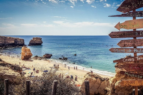 Albufeira Top Beaches, Gamla stan &amp; Nya stan Tour 2h2h Albufeira stadsvandring och strand Jeep Tour!