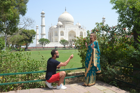 De Délhi: Tour particular de Délhi e Agra com pernoite de tremTransporte Ac Privado, Trem de Retorno, Guia e Ingressos para Monumentos