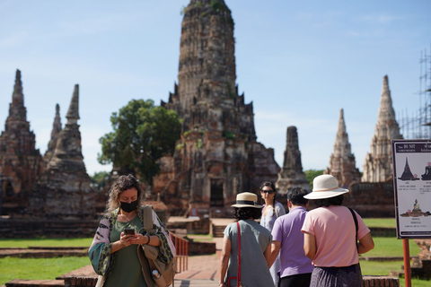 Från Bangkok: Historisk dagstur med buss till AyutthayaFrån Bangkok: Historisk dagstur i Ayutthaya med buss