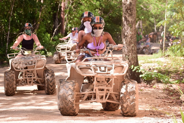 ATV Tour from Tulum or Riviera with Rappel, Cenote & Zipline