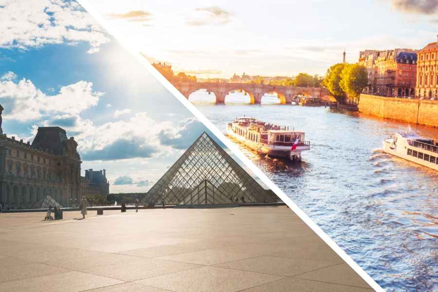 Paris: Kombi-Paket mit reserviertem Ticket für den Louvre und Flussrundfahrt