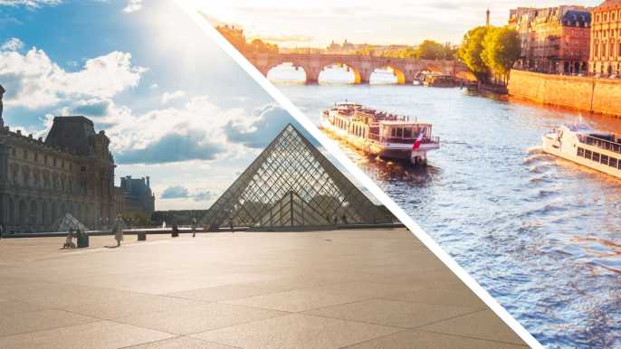 París: Combo de entrada reservada al Louvre y crucero fluvial