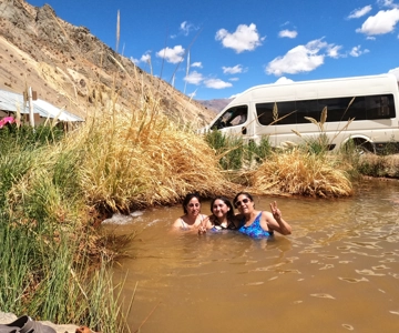 Incredible hot springs in the Andes