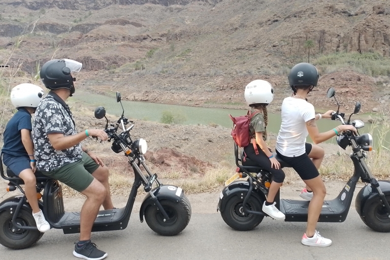 e-Scooter of e-Bike 2 zitplaatsen Gezinsvriendelijke tour : Maspalomase-bike + optioneel babyzitje