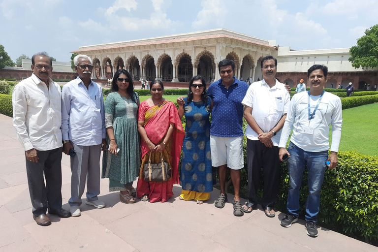 De Delhi: viagem de um dia ao Forte Taj Mahal-Agra de trem expressoPasseio com Cadeira AC, Almoço e Guia