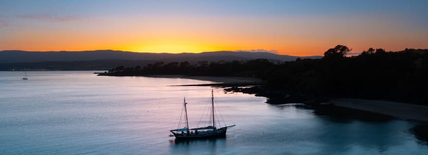 Coucher de soleil en goélette Vigo ria