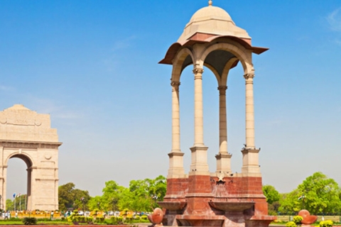 Delhi: Oude en Nieuwe Delhi Privé Stadsrondleiding met de AutoOude en Nieuwe Delhi Privé Stadstour met Toegangstickets