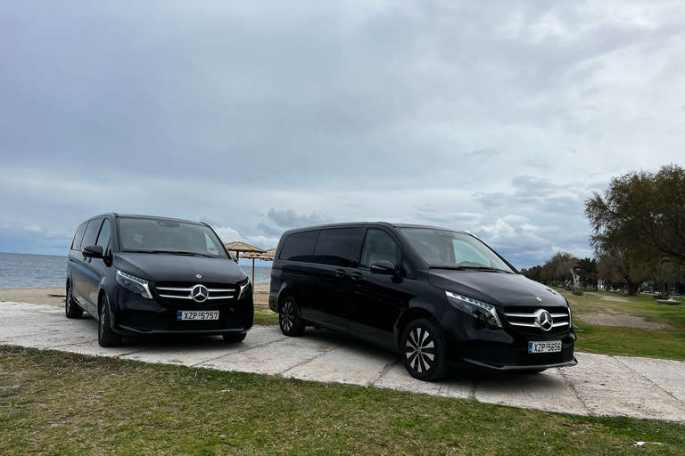 Visite privée de l&#039;ancienne Corinthe au départ d&#039;Athènes et visite audioCorinthe Mercedes MiniVan Vito &amp; visite audio gratuite (7 pers)