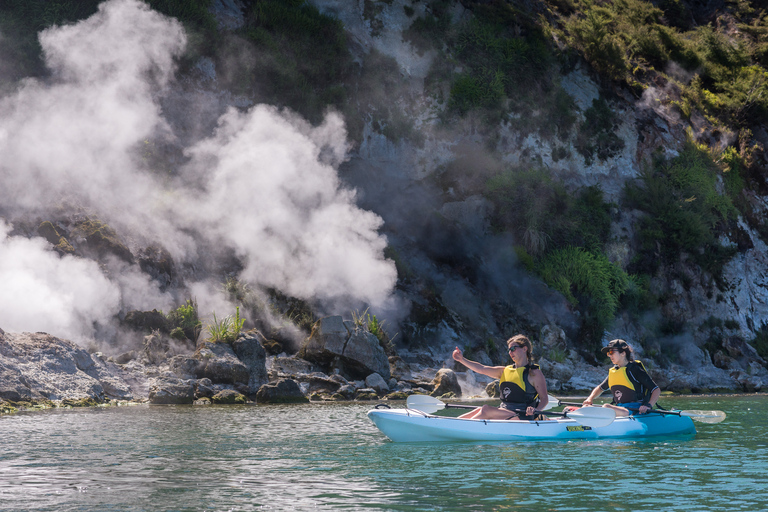 Rotorua: Guided Waimangu Walk and Steaming Cliffs Kayak Tour