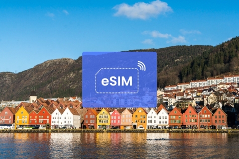 Bergen : Norvège/ Europe eSIM Roaming Mobile Data Plan50 Go/ 30 jours : 42 pays européens