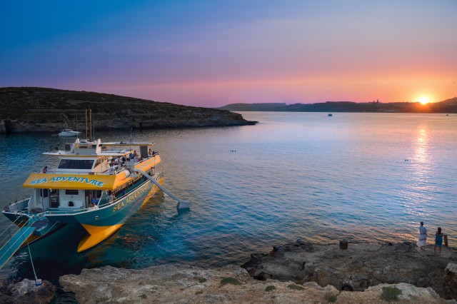 Visit From Bugibba Blue Lagoon Afternoon Swim with Sunset Cruise in Saint Paul's Bay, Malta