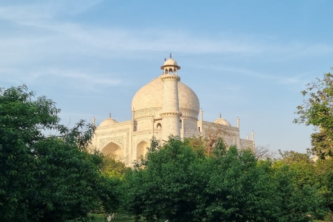 Agra: Excursión al Taj Mahal al amanecer con luz de luna llena en el taj mahalTodas las entradas Transporte cómodo y Guía.