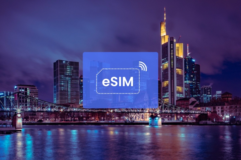 Frankfurt: Niemcy/ Europa eSIM Roamingowy pakiet danych mobilnych5 GB/ 30 dni: 42 kraje europejskie