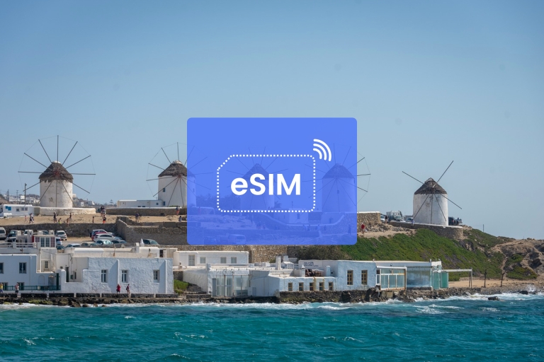 Mykonos : Grèce/ Europe eSIM Roaming Mobile Data Plan10 GB/ 30 jours : 42 pays européens