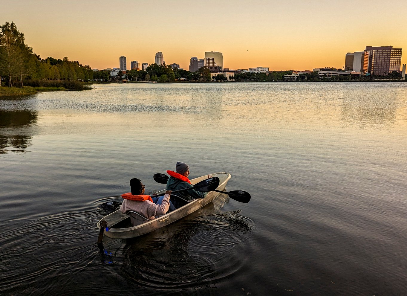 Orlando: Solnedgangstur i klar kajak eller paddleboard i paradis