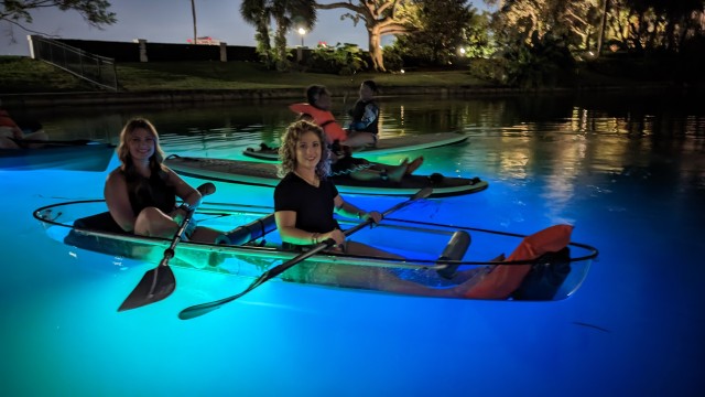 Visit Orlando LED Night Glow Clear Kayak or Paddleboard Tour in Wekiwa Springs