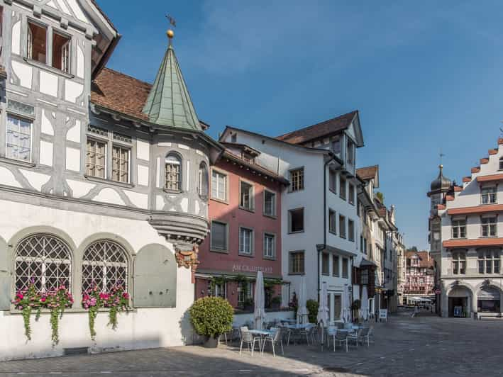 Gamlebyvandring i St.Gallen med tekstilmuseum