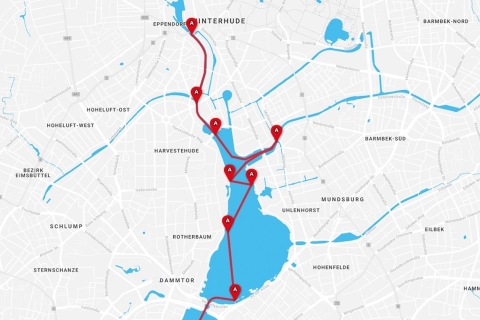 Hamburg: Alster River Hop on Hop Off CruiseHamburg: Rejs Alster ze stacjami postojowymi