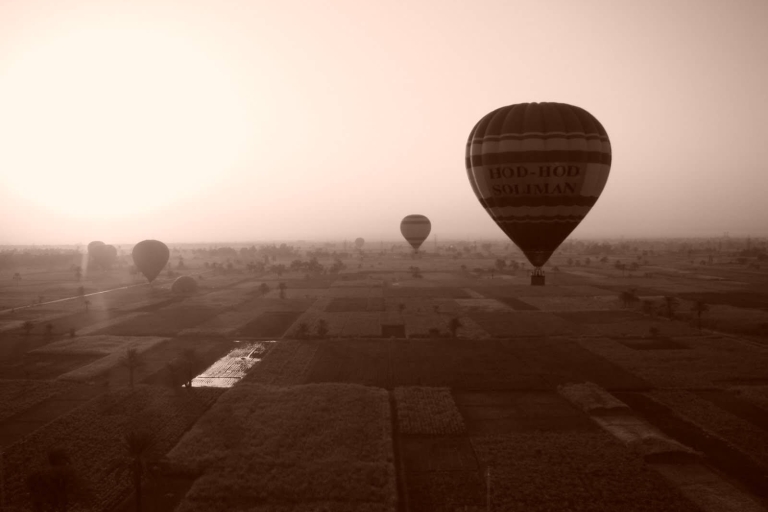Vol en montgolfière au-dessus de Louxor, visite guidée de 4 temples