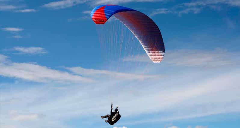 Paragliding flight through the Sacred Valley