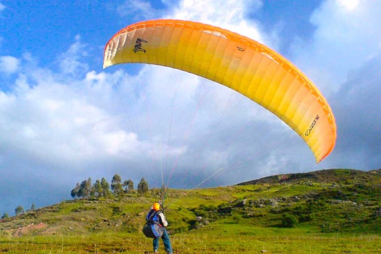 Paragliding flight through the Sacred Valley