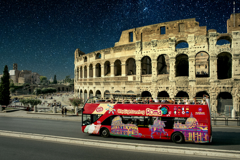 Rome: City Highlights Open-Top Bus Night Tour 9:00 PM Tour