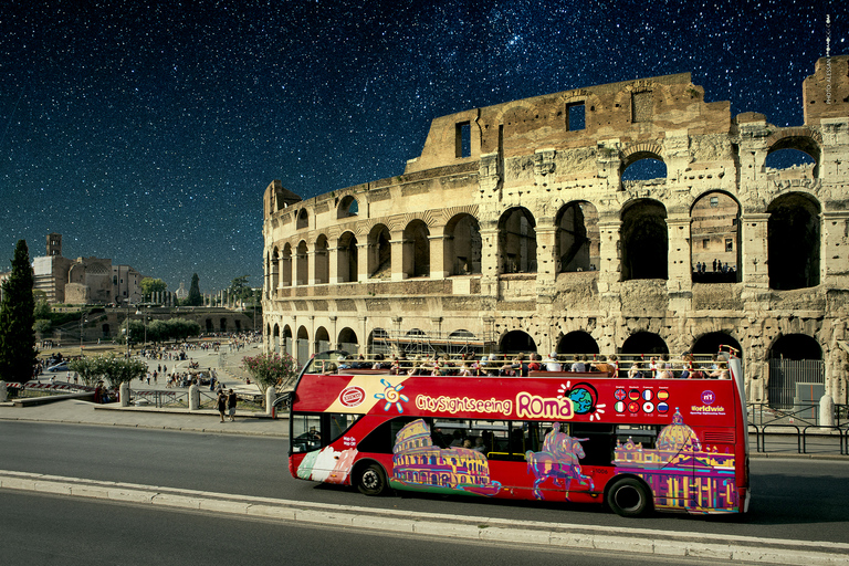 Rome: City Highlights Open-Top Bus Night Tour 9:15 PM Tour