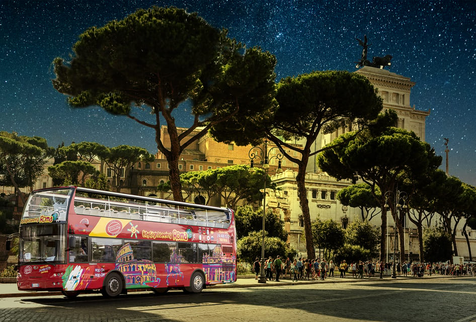 Rome City Highlights Open Top Bus Night Tour Getyourguide