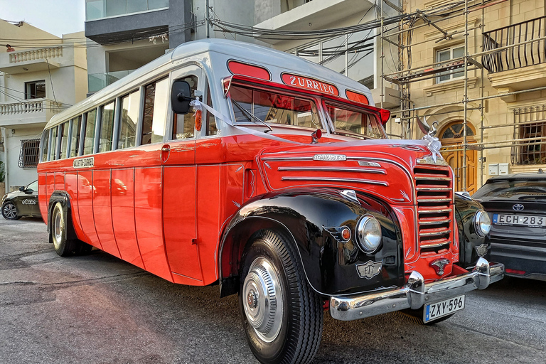 Malta: Halbtagestour mit dem Bus inkl. Mdina &amp; Blaue GrotteVintage Bus Halbtagestour