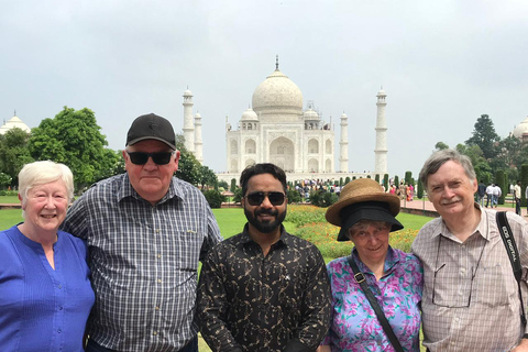 Delhi: viagem privada de um dia ao Taj Mahal e Agra com trasladoCarro, Motorista, Guia, Entradas &amp; Refeições em Hotel 5 Estrelas