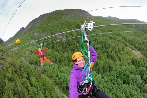 Voel de adrenaline in Mosjøen ZiplineMosjøen-tokkelbaan