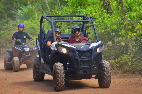 Cancún: Aventura extrema de buggy com tirolesa e cenote