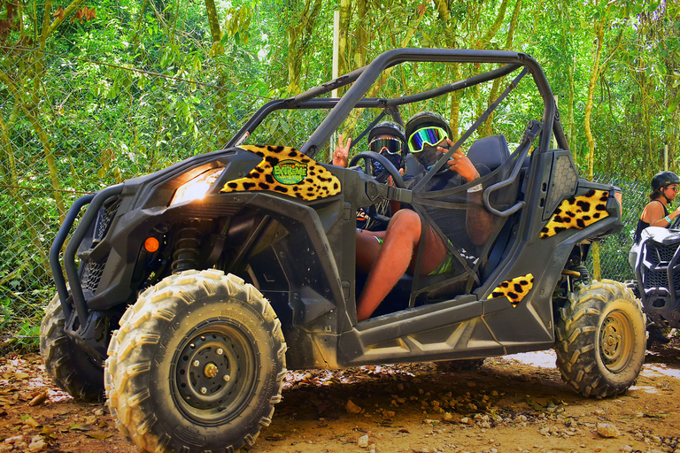 Cancún: Aventura extrema de buggy com tirolesa e cenote