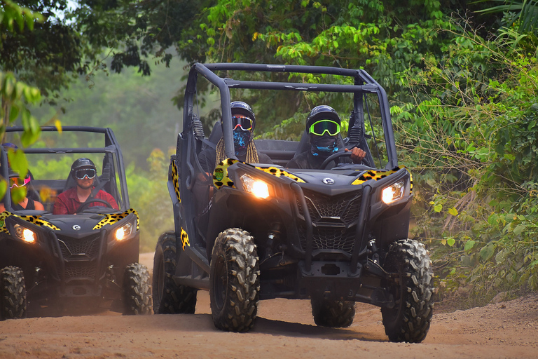 Cancún: Aventura extrema de buggy com tirolesa e cenote