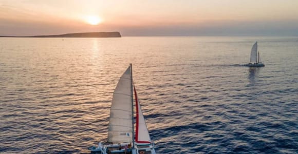 Fornells: Catamaran Sunset Cruise of Menorca’s Coast