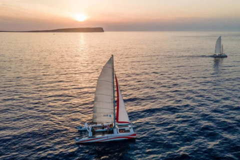 Fornells: Catamaran Sunset Cruise of Menorca's Coast