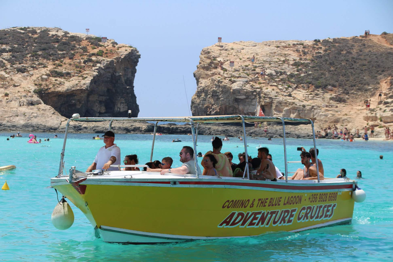 Sliema - båtutflykt Motorbåtstur till Comino, Blå lagunen och GozoSliema - en tur med motorbåt Motorbåtsresa till Comino och Blå lagunen