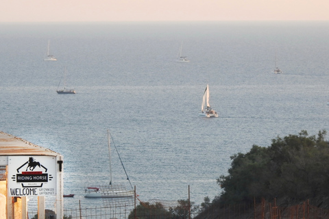 Fira: Reitender StrandausflugSantorini: Reittour zum Strand