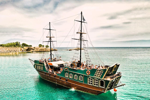 From Hersonissos: Half-Day Pirate Boat Trip with Lunch