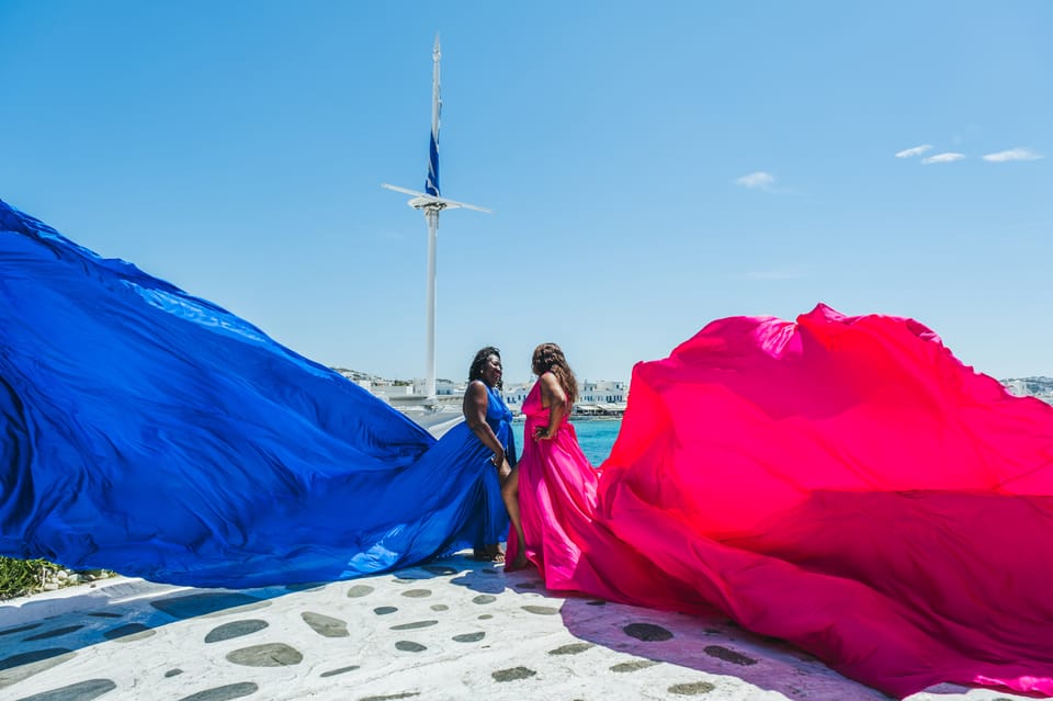 Mykonos Flying Dress Photoshoot | GetYourGuide